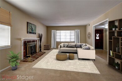 Large living room so much room. Virtually staged t