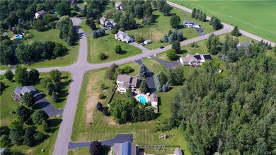 An aerial view of 5117 Bobwhite Lane. 1.5 acre lot