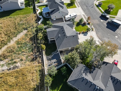Aerial view of residential area