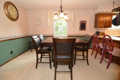 Dining room opens to the kitchen
