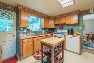 This pretty kitchen is perfect for preparing meals
