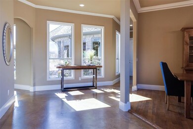 Gorgeous entry way-low maintenance stained concrete floors.