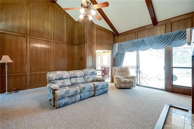 Doors to the patio and backyard let in lots of nat