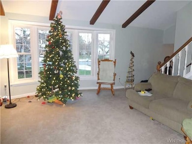 Living Room Nice size living room with a new bow w