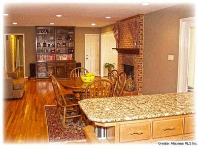 HUGE Keeping Room with a gas log Fireplace