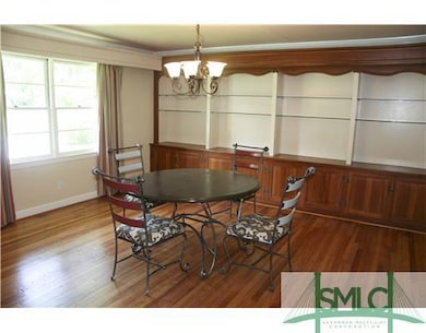 Dining Room. Dining room with built in shelves and