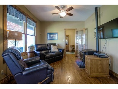 Hearth Room off Kitchen with Pellet Stove.