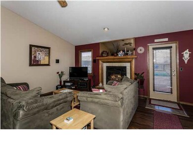 Living room with fireplace