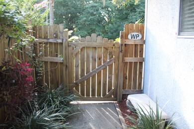Courtyard feel of the side entry