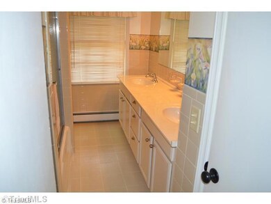 Bath. Hall bath with double sinks.