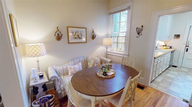 Separate Dining Room with chandelier