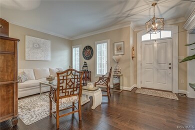 The pretty custom light fixture sets the tone. Wit