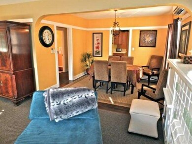 Open living and dining spaces
