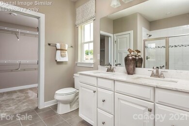 Owner's bath.  llustrative purposes only.