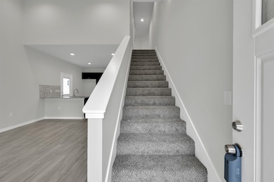 As you enter the home you can see the staircase th
