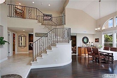 sweeping staircase entry