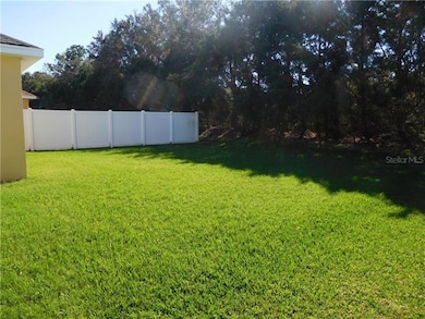 Nice private back yard, partially fenced. Room for