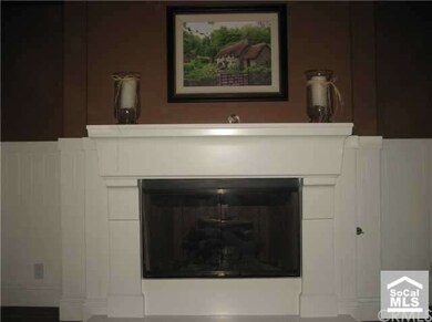 Fireplace in living room.
