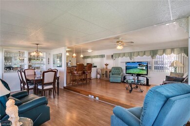 View from sitting area: Dining room, kitchen, livi