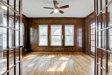 Lovely wood-paneled study/office.