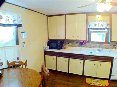 Large kitchen with eating area