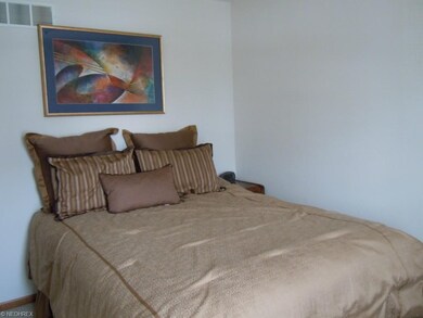 Bedroom with neutral colors.