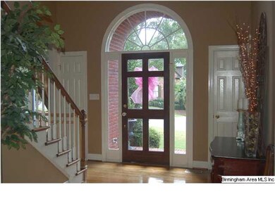 Inviting two-story entrance