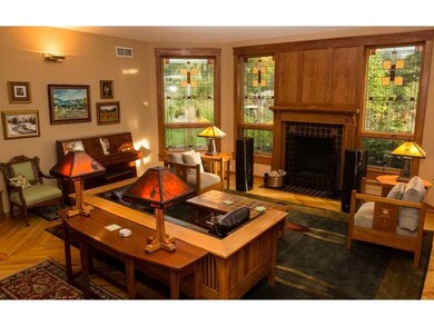 Living Room. The dramatic sunken living room is in