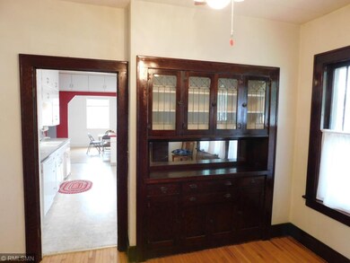 The built-in buffet adds warmth and charm to the f