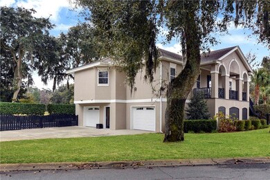 This home offers a circular drive at the front and