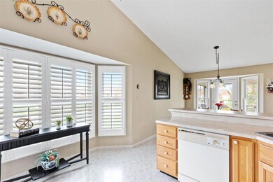 Kitchen with Plantation shutters on bay window