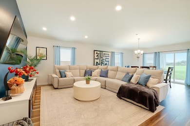 Headshot: Virtually staged Living room and dining room