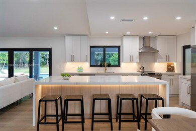 Custom white oak island