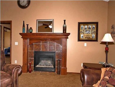The focal point of the living room is this gorgeou