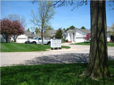 Community mailboxes across the street from front w