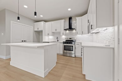 Chef’s dream kitchen. The large quartz island and