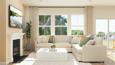 Living room featuring light hardwood / wood-style