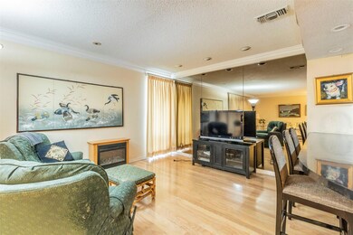 Downstairs den with beautiful hardwood floors and 