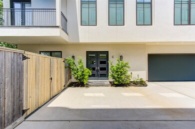 Modern home exterior with clean lines, featuring a