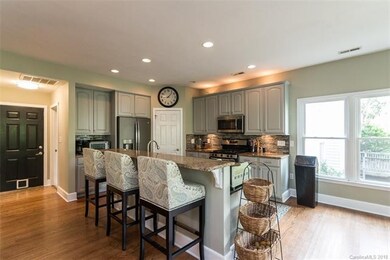 Kitchen with new back splash.