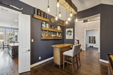 Large room with custom beams, real nail hardwoods,