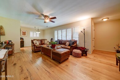 family room with Siberian Oak floors