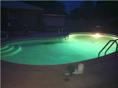 Beautiful pool at night.