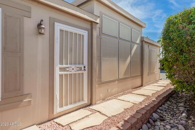 Front entry on west side of home