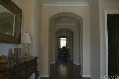 Fancy hallway with hardwood floor