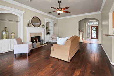 Nice hardwood floors and beautiful built ins.