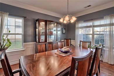 Beautiful formal dining room with lots of light