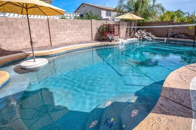 pool with umbrella