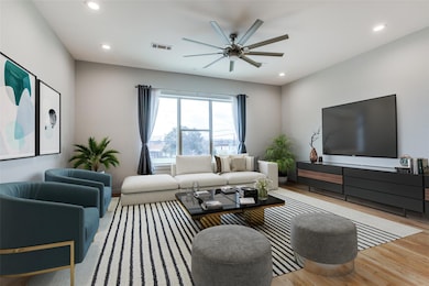Virtually staged living room