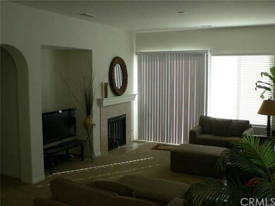 Living room view 2 with fireplace and Media Niche